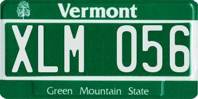 VT license plate XLM056