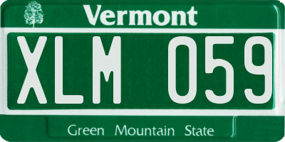 VT license plate XLM059