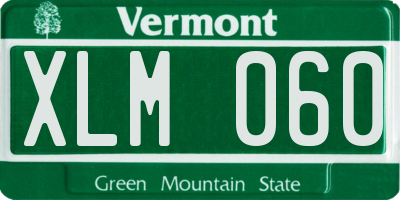 VT license plate XLM060