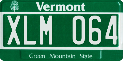 VT license plate XLM064