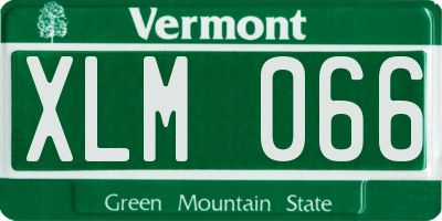 VT license plate XLM066
