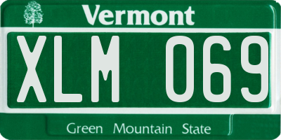VT license plate XLM069