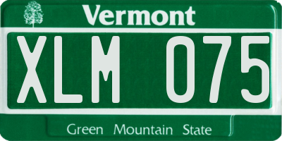 VT license plate XLM075