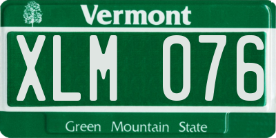 VT license plate XLM076