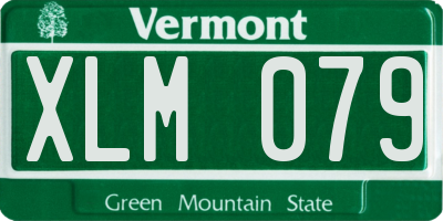 VT license plate XLM079