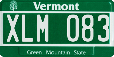 VT license plate XLM083