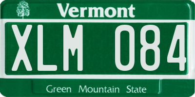 VT license plate XLM084