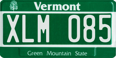 VT license plate XLM085