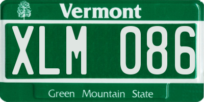 VT license plate XLM086