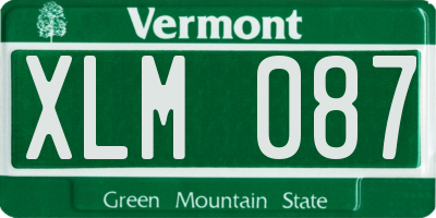 VT license plate XLM087