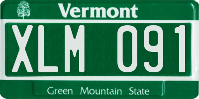VT license plate XLM091