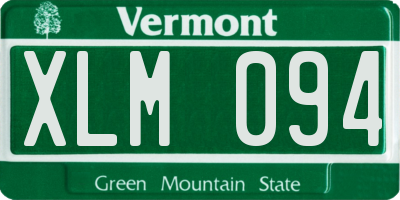 VT license plate XLM094
