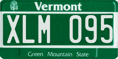 VT license plate XLM095