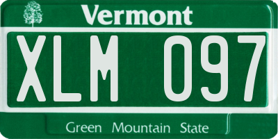 VT license plate XLM097