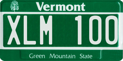 VT license plate XLM100