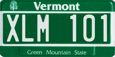 VT license plate XLM101