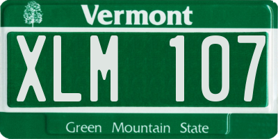 VT license plate XLM107