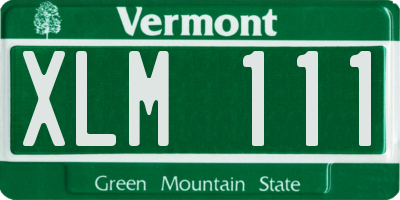 VT license plate XLM111