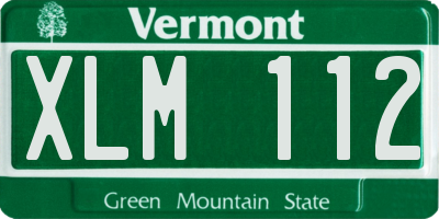 VT license plate XLM112