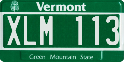 VT license plate XLM113