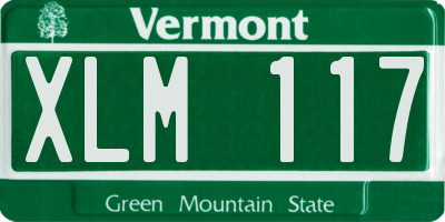 VT license plate XLM117