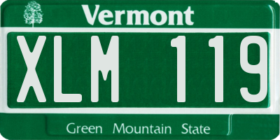VT license plate XLM119