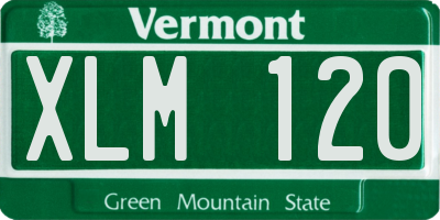 VT license plate XLM120