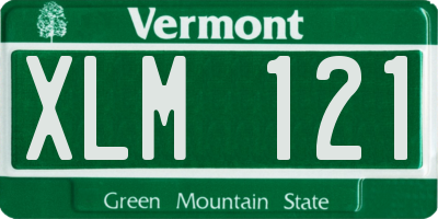 VT license plate XLM121