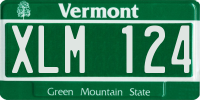 VT license plate XLM124