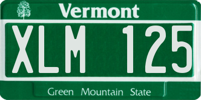 VT license plate XLM125