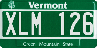 VT license plate XLM126