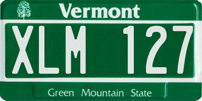 VT license plate XLM127