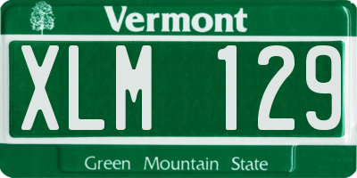 VT license plate XLM129