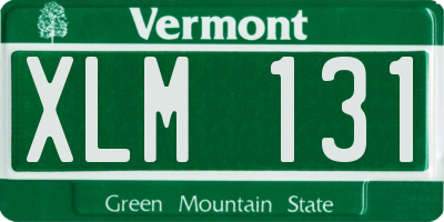 VT license plate XLM131