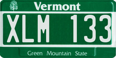 VT license plate XLM133