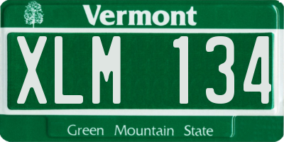 VT license plate XLM134