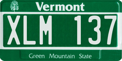 VT license plate XLM137