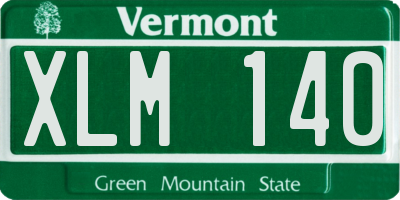 VT license plate XLM140
