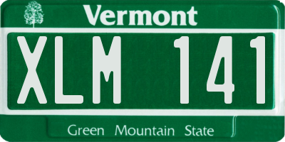 VT license plate XLM141