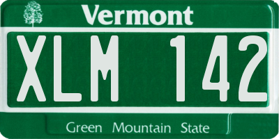 VT license plate XLM142