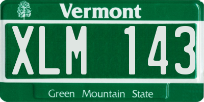 VT license plate XLM143