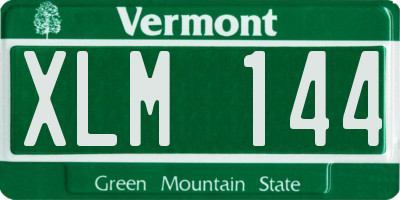 VT license plate XLM144