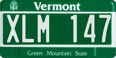 VT license plate XLM147