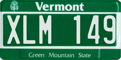 VT license plate XLM149