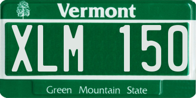 VT license plate XLM150