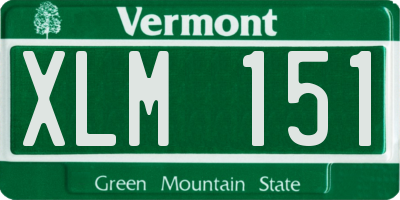 VT license plate XLM151