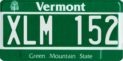 VT license plate XLM152