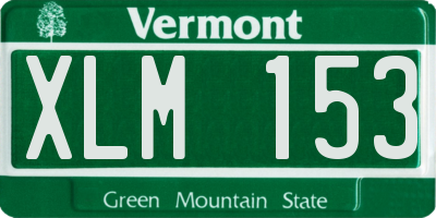 VT license plate XLM153