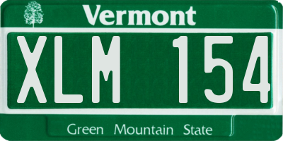 VT license plate XLM154