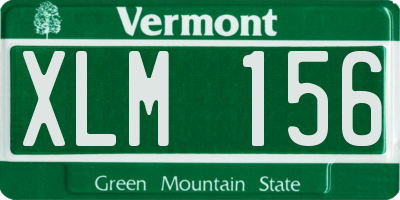 VT license plate XLM156